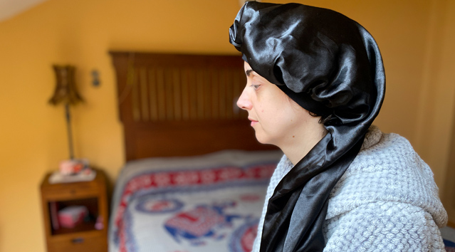 Gorro de satén método curly para dormir